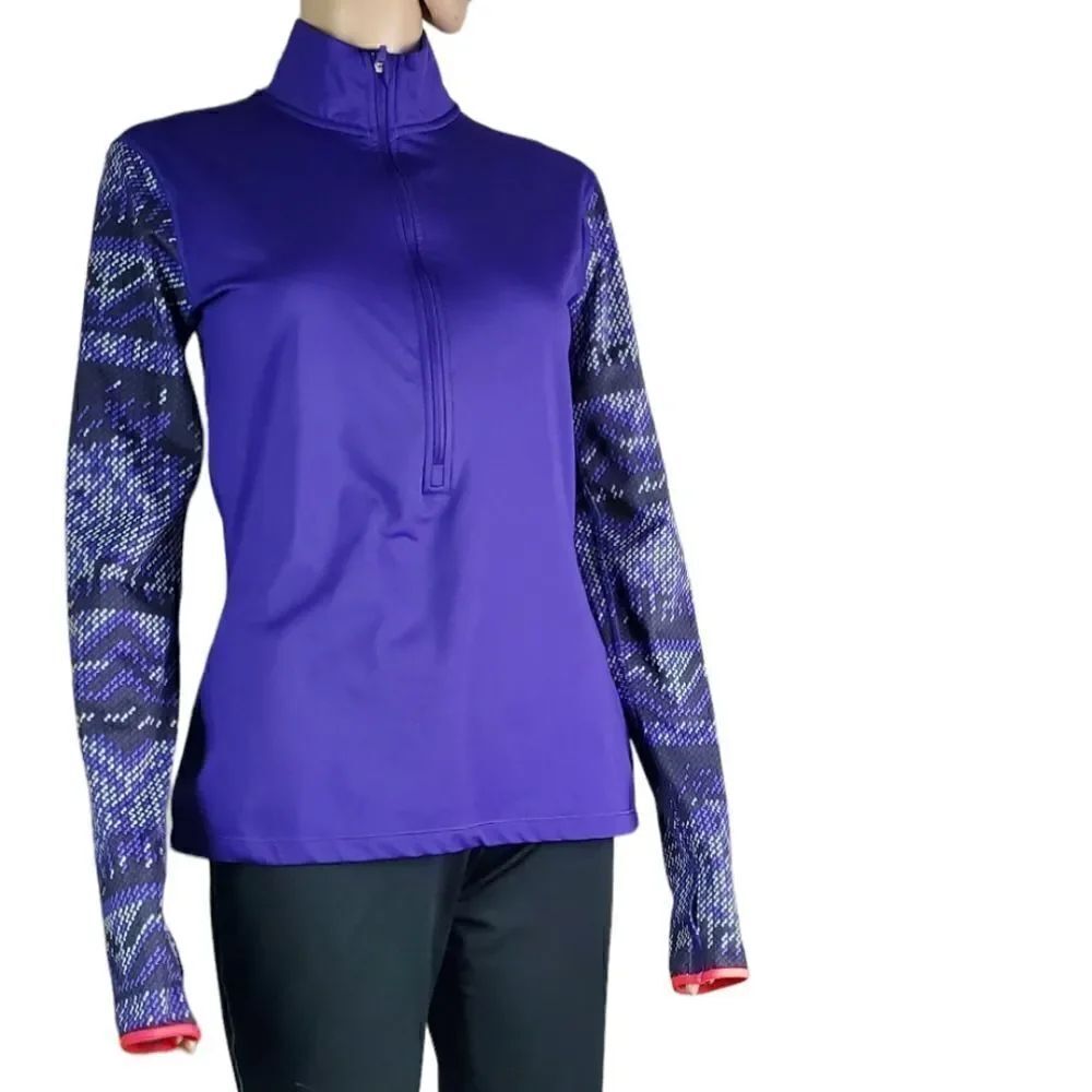 Nike Purple & Black Half Zip Pullover